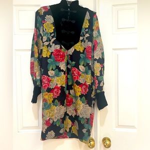 Rare Vintage‎ Emanuel Ungaro printed floral dress . Size 4.